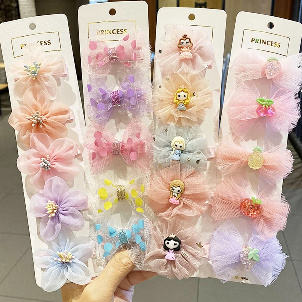 Korea Kawaii Princess Cartoon Hairpins Girls Kids Hair Clips Pin Barrettes Accessories For Children Hairclip Ornaments Headdress