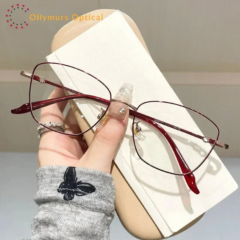 

XUKA Square Eyewear Women Red Luxury Prescription Optical Frame Female Designer Myopia Glasses Reading Glasses