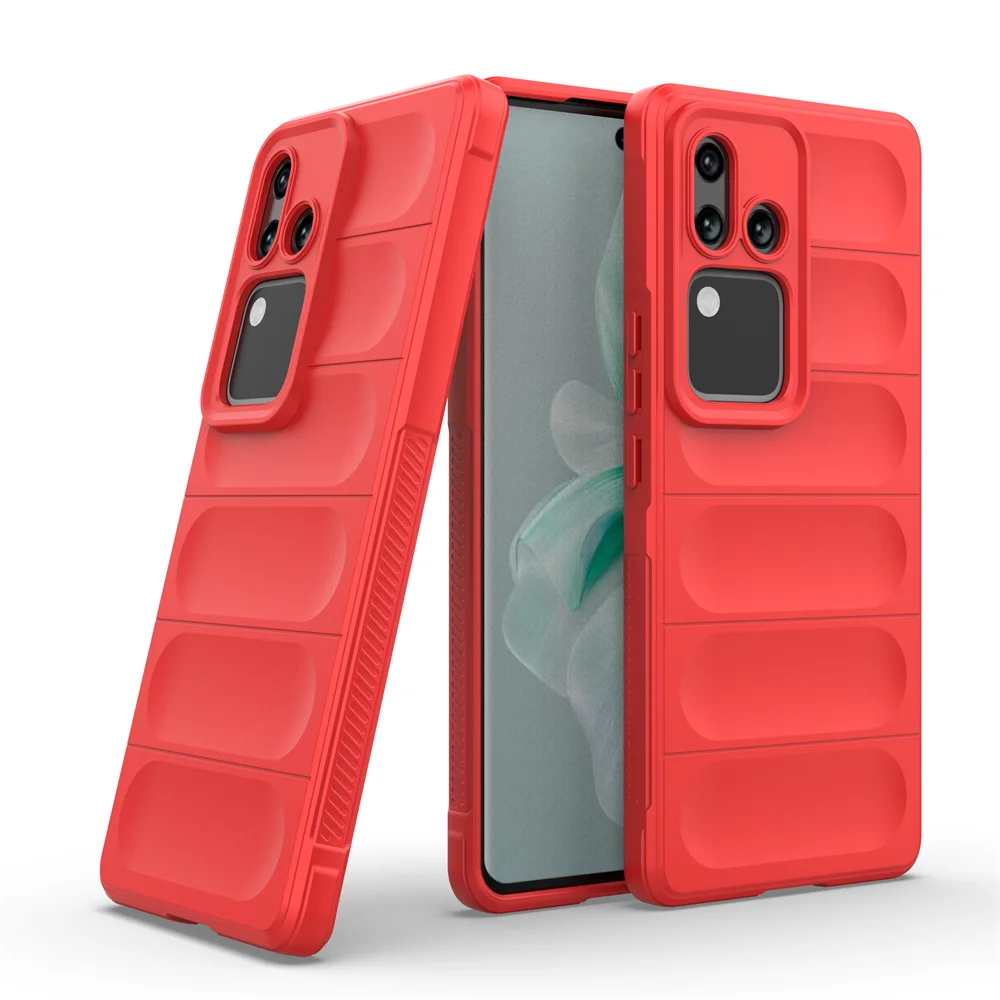 For Vivo V30 Pro AirBag Cushion TPU Cover Case,Anti-Shock Rugger Armor Silicone Case For Vivo S18 Pro S18