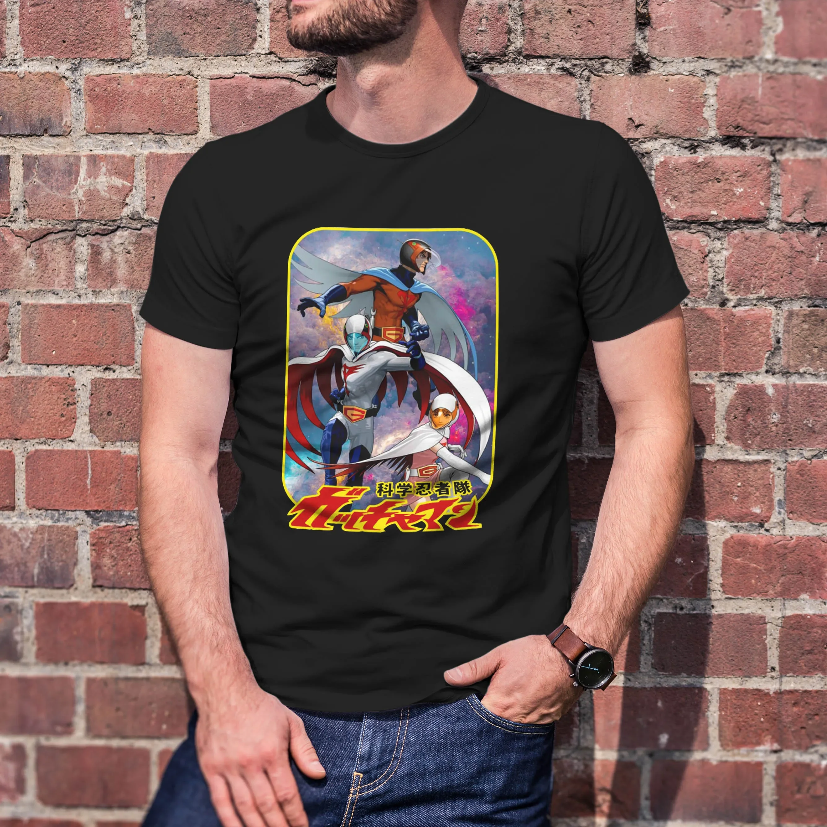 

Винтажная футболка с рисунком Gatchaman, унисекс, повседневная, удобная, хлопковая, винтажная, с круглым вырезом, в стиле хип-хоп, для мужчин и женщин, уличная одежда, футболки с коротким рукавом