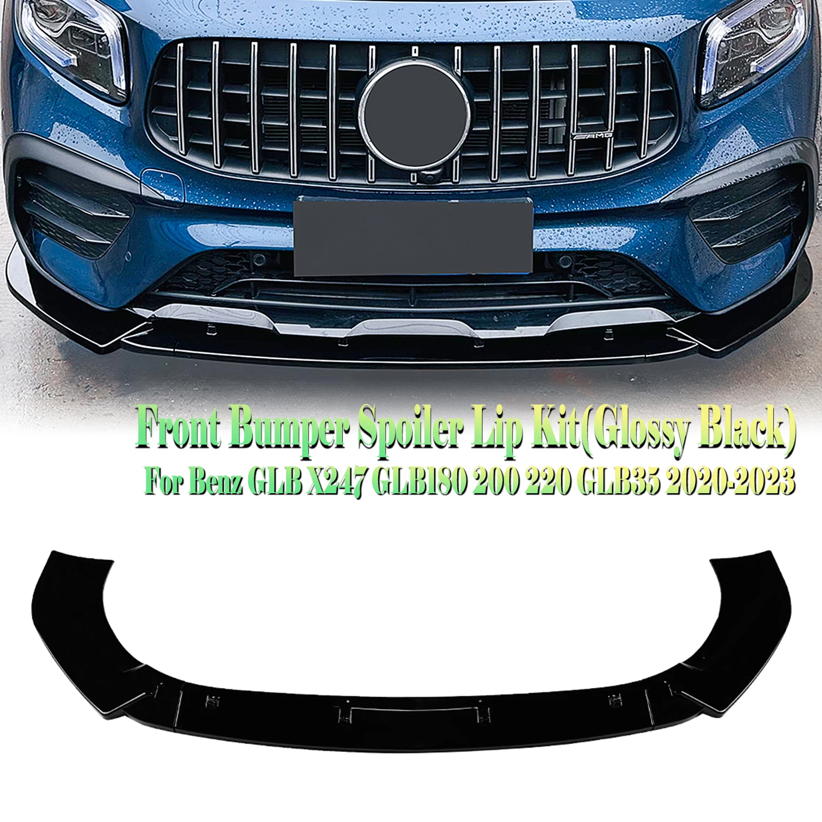 

For Mercedes Benz GLB-Class X247 2020-2023 GLB180 GLB200 GLB220 GLB250 GLB35 AMG Sport Model Front Bumper Spoiler Lip Splitter