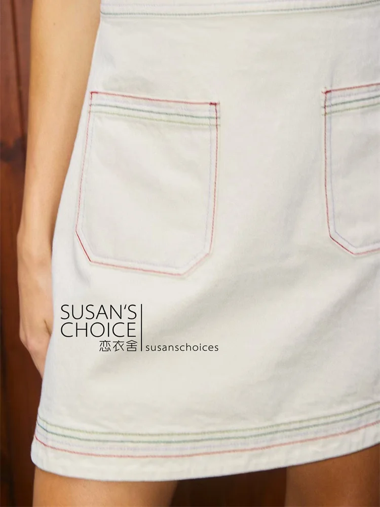 

Susan Australian Knitted ort Sve Collared Top And Denim White Skirt Set Women's Faion Autumn Collection 2025