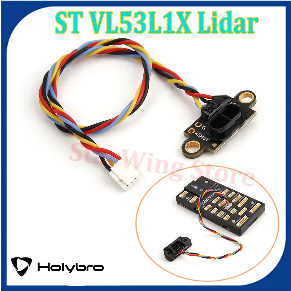 

Holybro ST VL53L1X Lidar 50 Гц точный диапазон до 4 м 25x10,7x3,2 мм для контроллера полета PIXHAWK 4 RC Multirotor Airplanes