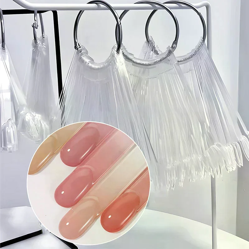 Art Display Swatch UV Gel Nail Tips Color Card Nail Plate Template Plate Sector Shape Palette Manicure Accessories Tools Nail