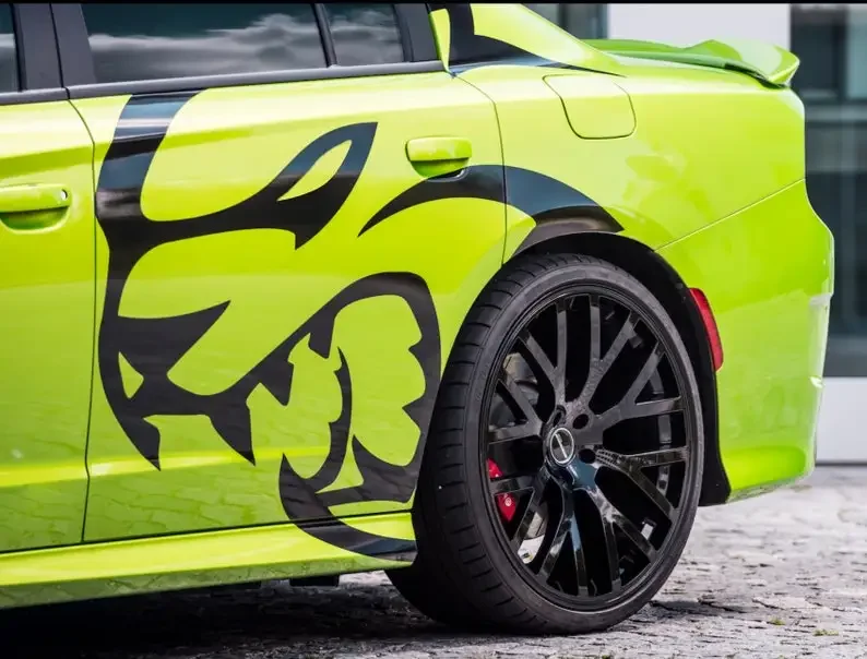 Hellcat SRT Rear Fender -INCLUDES BOTH Sides. Decal Sticker Tribal |  Challenger | Charger | Mustang, - Car Decal