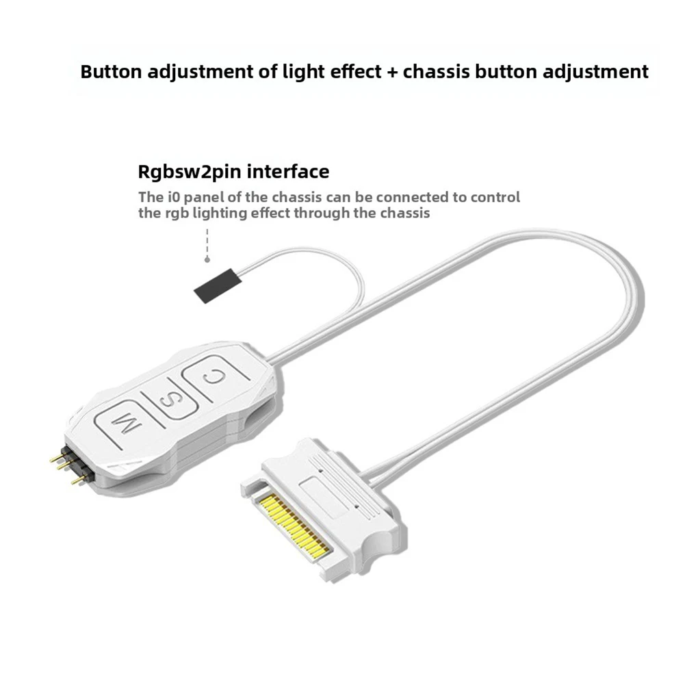 1pc ARGB Lighting Controller To 5V 3-pin Adapter For ARGB Synchronization For SATA For Case Fans LED Strips LED Panels Coolers