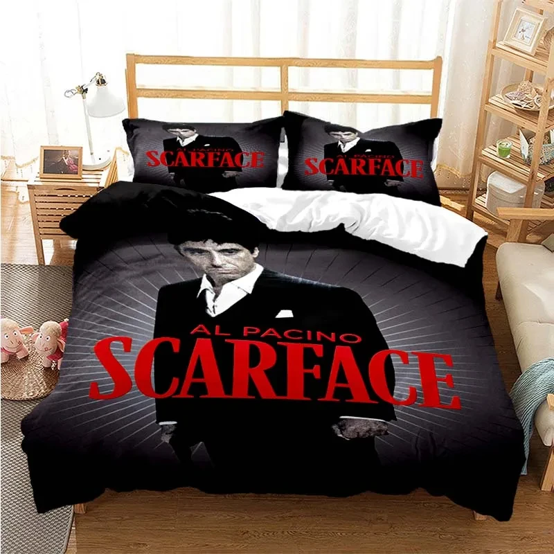 Stampa 3D Tony Montana Scarfaces Bedding Set Double Twin King copripiumino piumino federa ragazzi ragazze adulti camera da letto