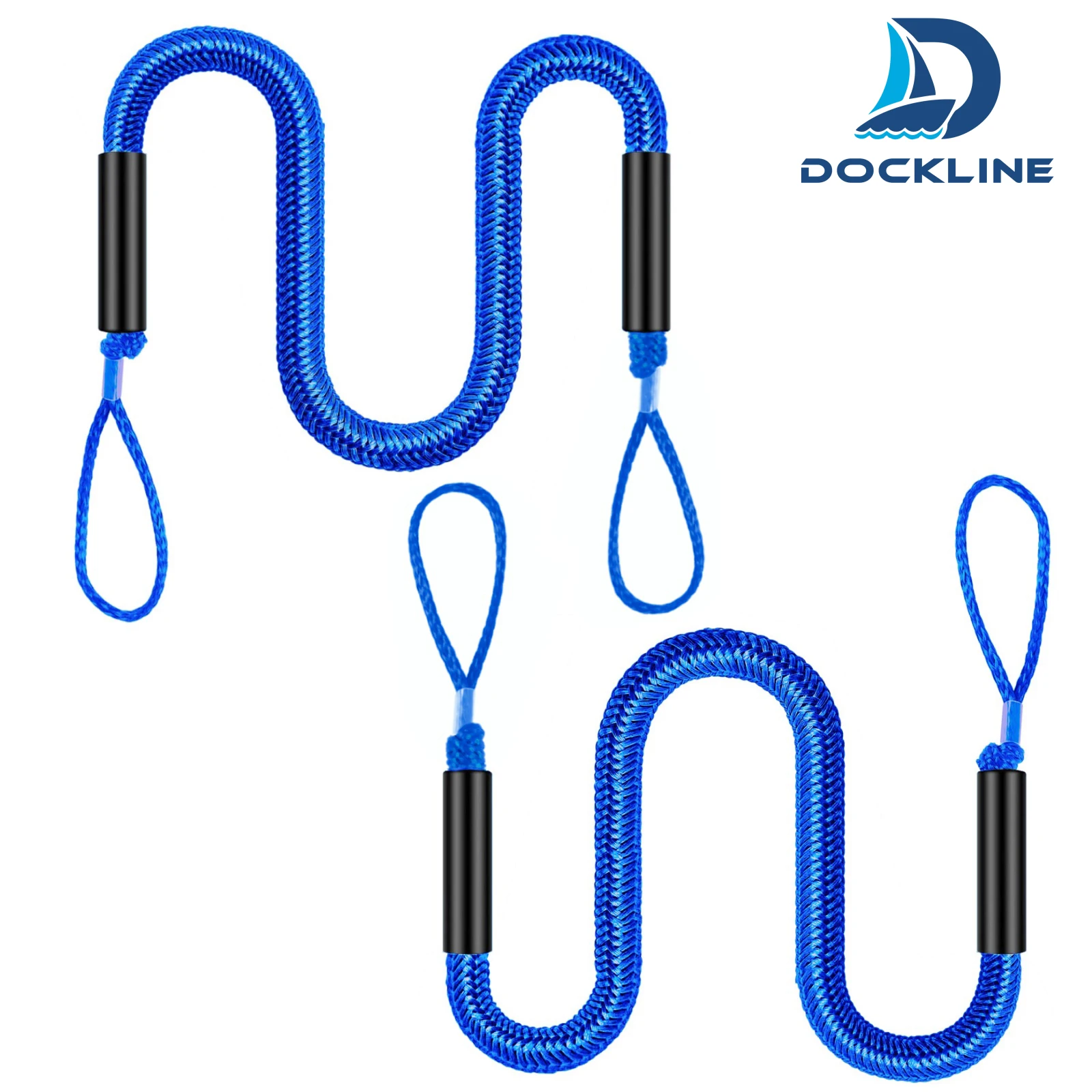 Bungee Dock Line  Mooring Rope Anchor Buddy Boat Accessories for Jetski, Kayak, Pontoon Stretch 4'-5.5'