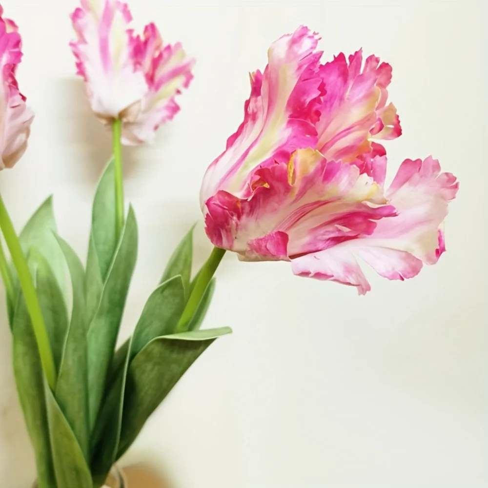 

3pcs Artificial Flower Tulip, Tall Long Flowers Branches For Wedding Party Decor Greenery Plant Stem For DIY Vase Arrangements