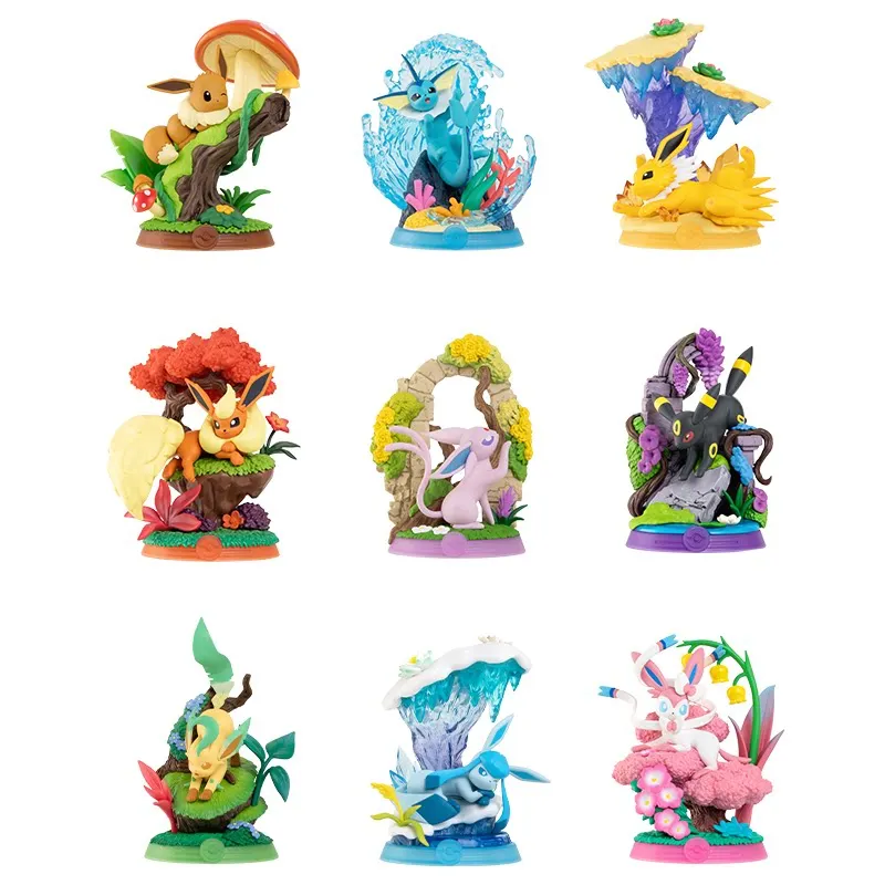 ファンイズムポケモンホライゾンズ：ザ・シリーズ「take-it-easy-eevee-」-シルベオン・リーフィオン-ミステリーブラインドボックスギフト-おもちゃモデル-アニメフィギュア-コレクション