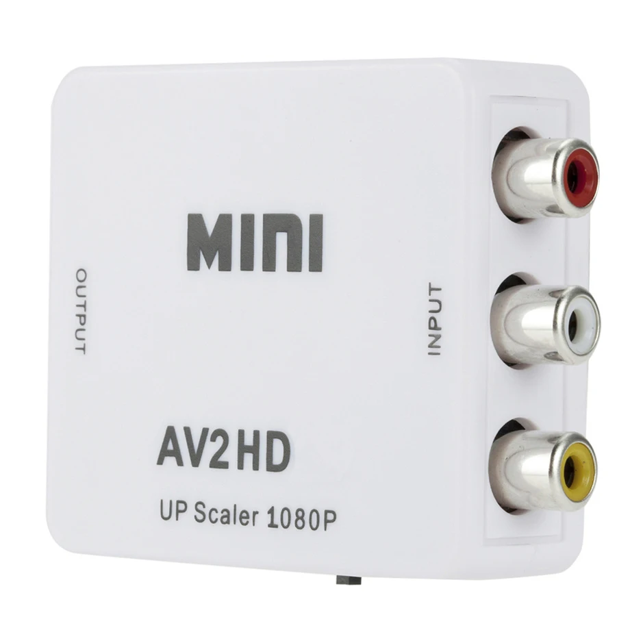 HDMI-compatible TO AV RCA CVSB L/R Video Scaler Adapter HD 1080P Video Box Converter AV To HD-MI ConverterFor PC HDTV Projector