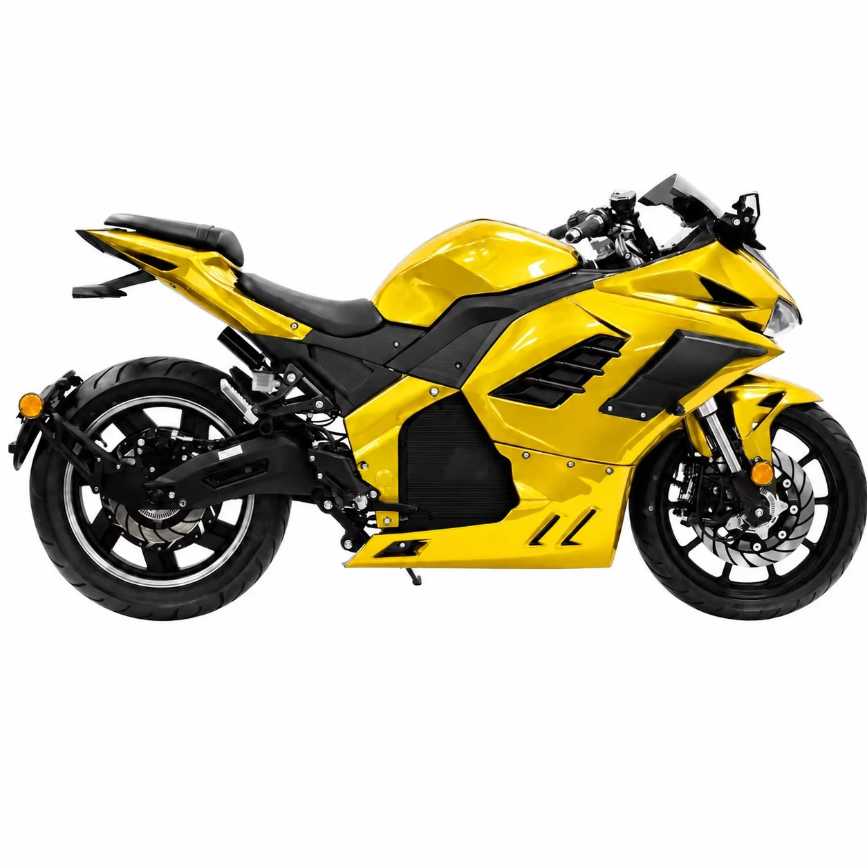 DXY ** New 3000W 72V 52Ah Electric Motorcycle 100km/h High Speed Yellow Electric Motorcycle Suitable for Adult Weekend Travel **