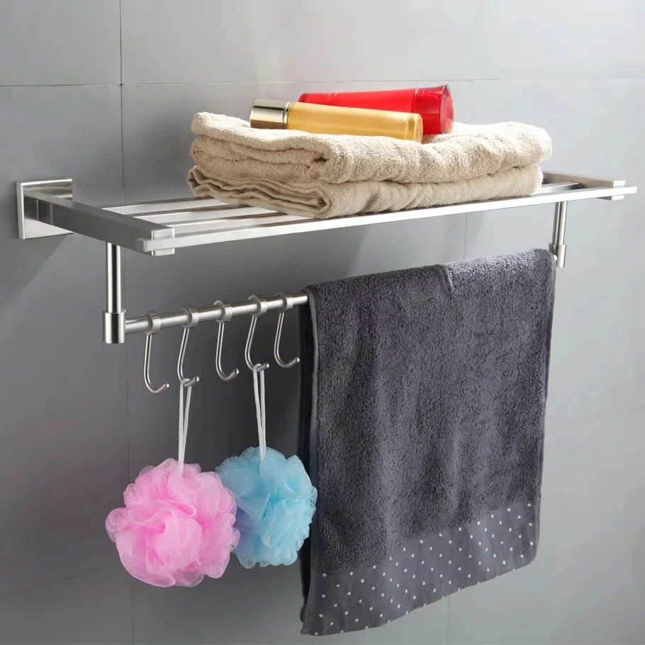 

304 Stainless Steel Bathroom Hardware Set Brushed Toothbrush Holder Paper Holder Towel Bar Towel Rack Bathroom Accessories