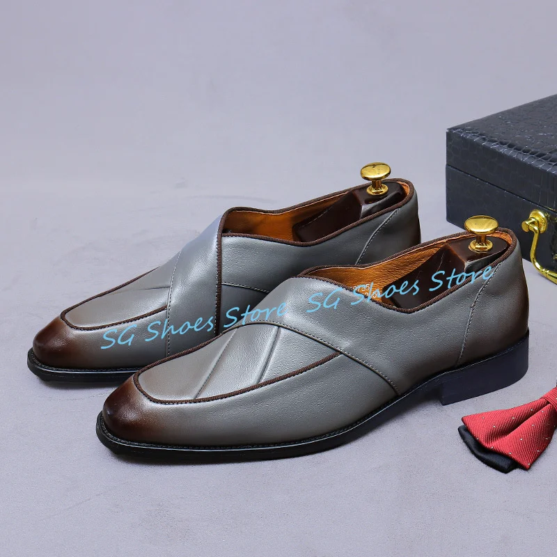 

Luxury Genuine Leather Casual Derby Shoes for Men Summer Breathable Loafers Male Business Formal Dress Shoes