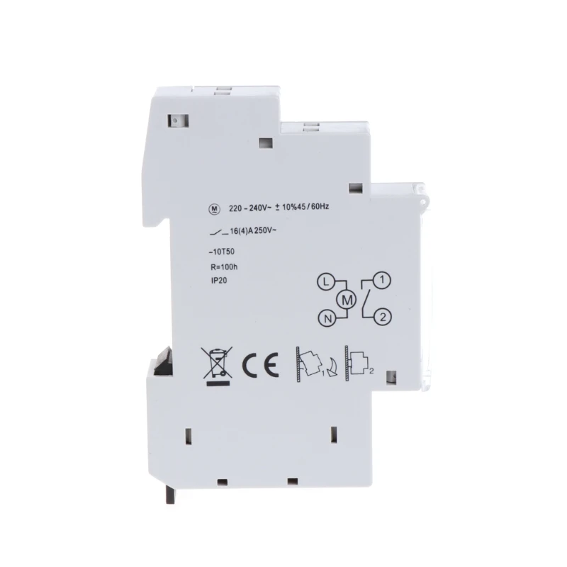 Mechanical 24 Hours Programmable Din Rail Timer Switch Relay 110-240V 16A