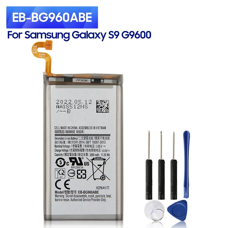 NEW Replacement Battery EB-BG960ABE For Samsung GALAXY S9 G9600 G960F SM-G960 G960U G960W Phone Battery 3000mAh