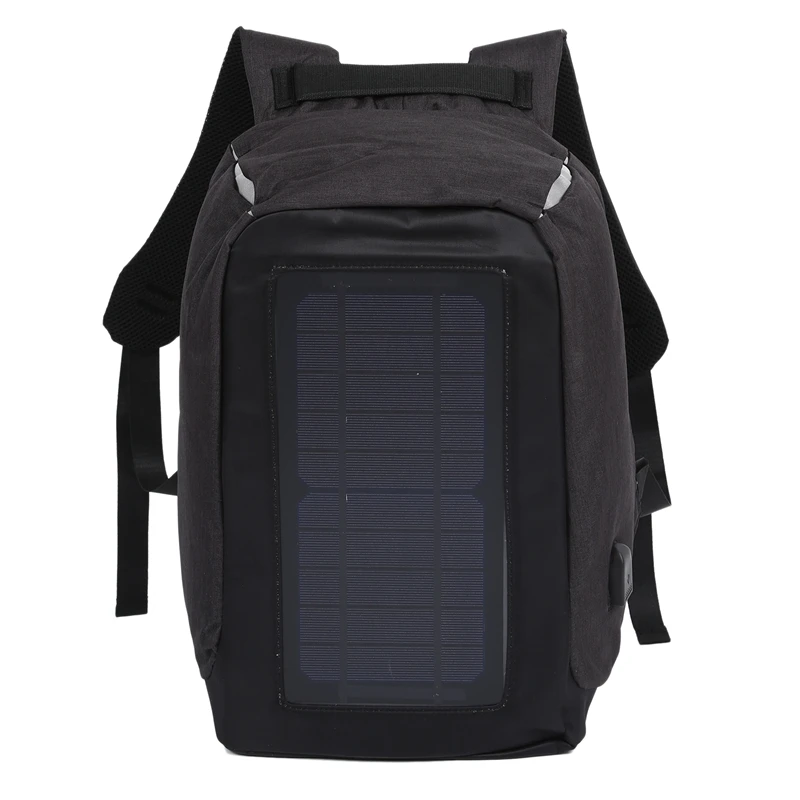 

NEW-Solar Backpack Anti-Theft Business Bag Travel Backpack Casual Rucksack With Solar Panel Charge For Smart Phone Men Women