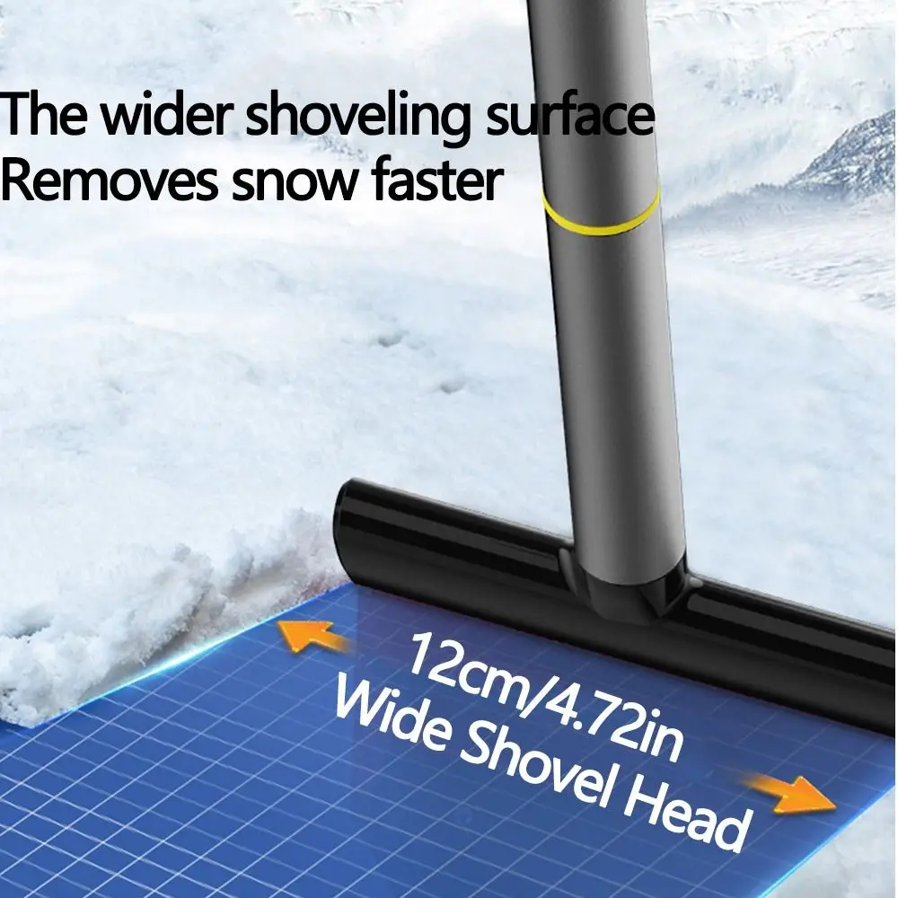 2 in 1 Car Snow Shovel Telescopic Portable Car Windshield Ice Scraper Scratch Free Universal Ice Breaker Clearing Stone