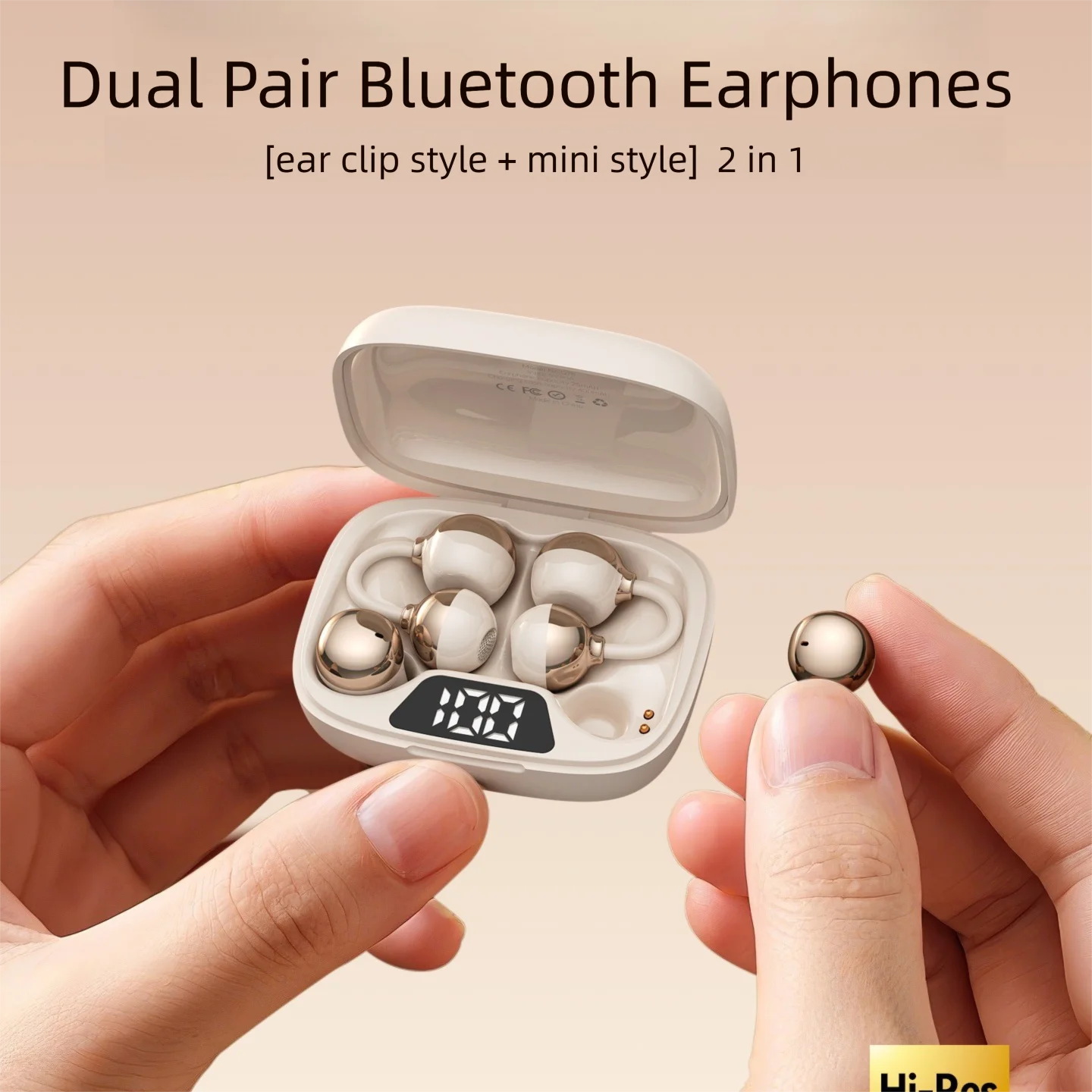 

Беспроводные наушники с двойным подключением Bluetooth 5.4, невидимые мини-наушники-клипсы для сна, спортивные наушники с костной проводимостью, IPX5, для пар