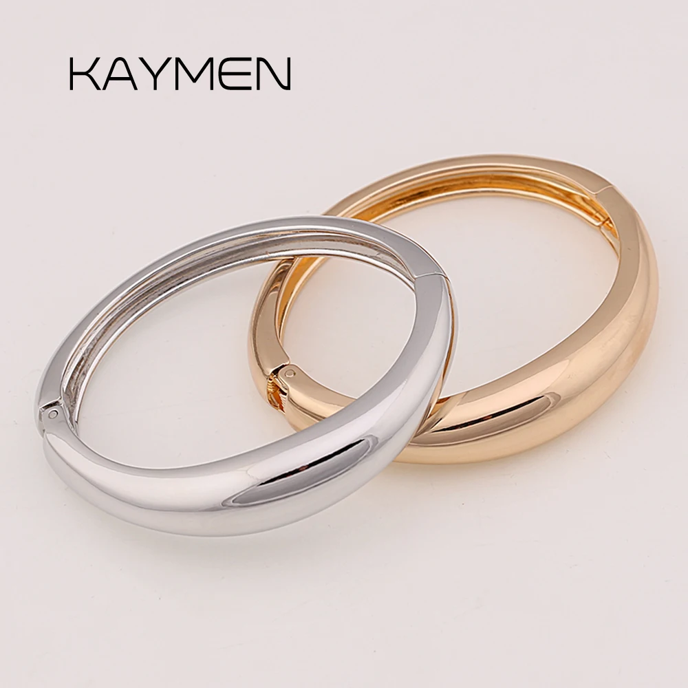 Punk Vintage Wave Twist Bangle Smooth Irregular Wide Bracelet Women Exaggerated Geometric Bold HipHop Fashion Unique Metal