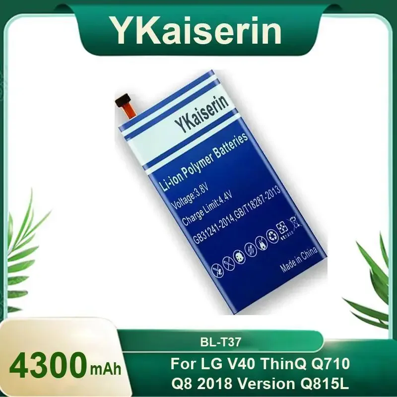 

4300mAh YKaiserin BL-T37 Battery for LG V40 ThinQ Q710 Q8 2018 Version Q815L High Capacity Batterie Bateria Free Tool Warranty