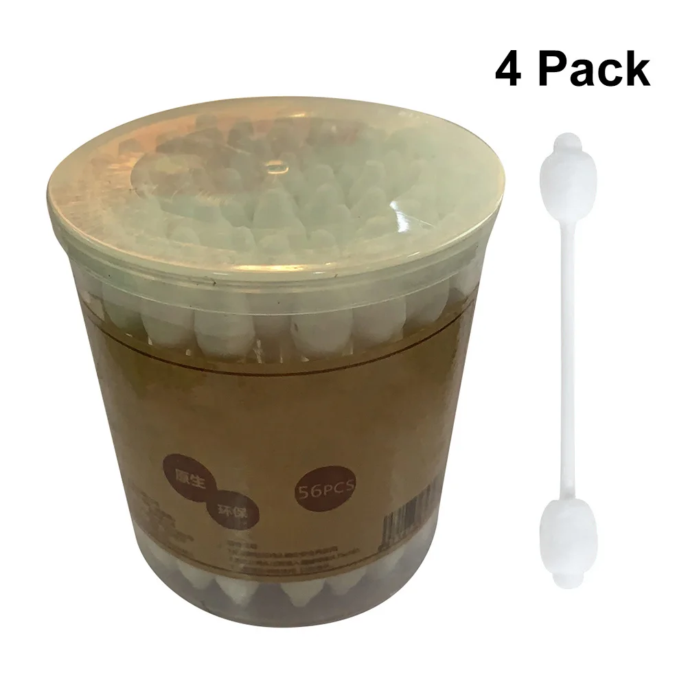 224 قطعة مسحات قطنية للأطفال تصميم طبيعي صديق للبيئة على شكل قرع آمن لتطبيقات مكياج العناية بالجروح وزر شمع الأذن #5