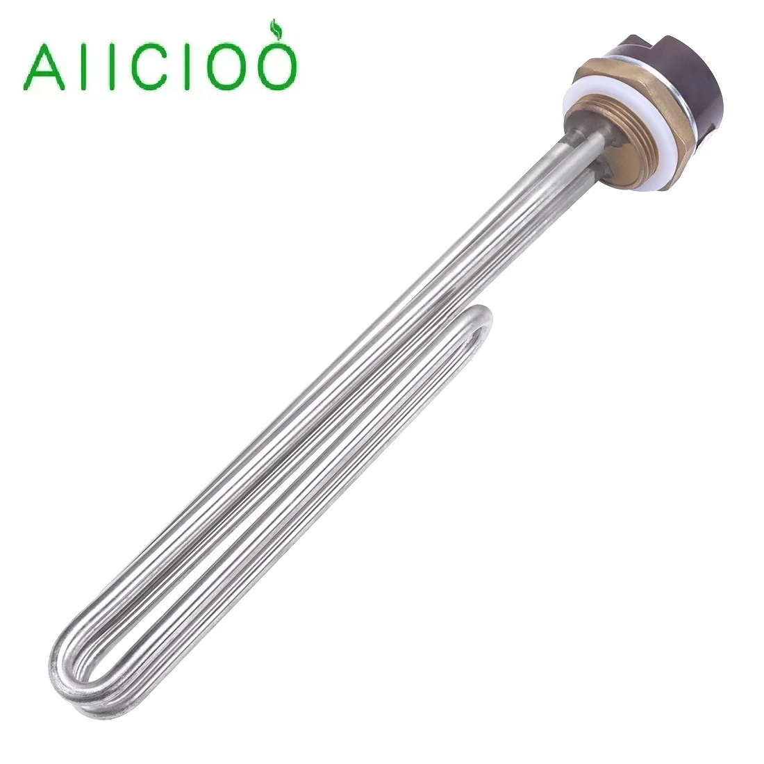 AIICIOO Electric Water Heater with Thermostat 220V 3KW Adjustable Temperature Heating Element DN32 Thread Heater SUS304