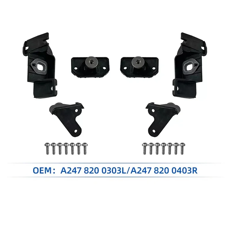 

2 пары комплектов кронштейнов для ремонта фар A2478200303 A2478200403 для Mercedes-Benz GLB Class X247 20-2024, фиксированный коготь фар