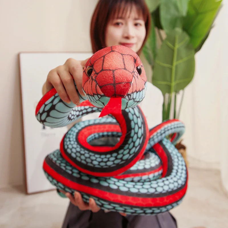 2025 Simulation Stuffed 300cm Real Life Snake Plush Toy Giant Boa Cobra Long Snake Doll Creative Decor Birthday Gifts for Boys