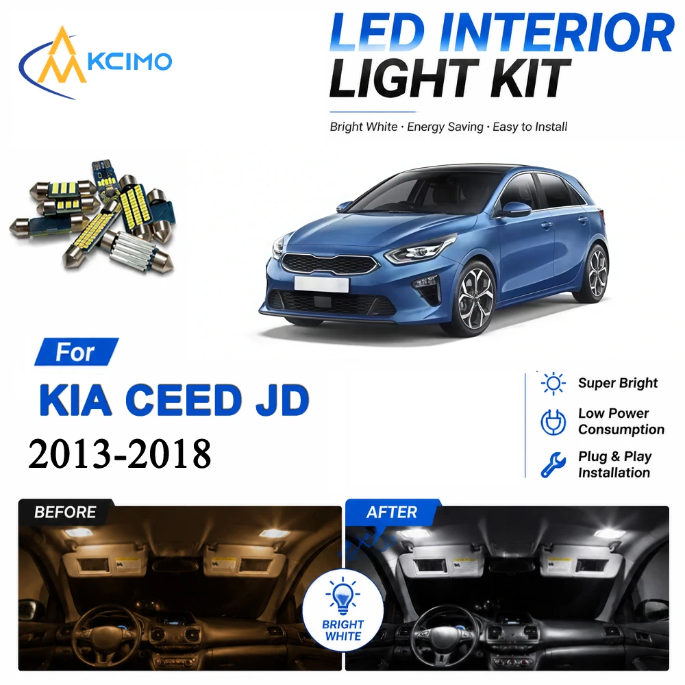 Premium Interior LED Light For KIA CEED JD 2013-2018 Car Dome Map LED Lamp Night Drive Auto Accessories