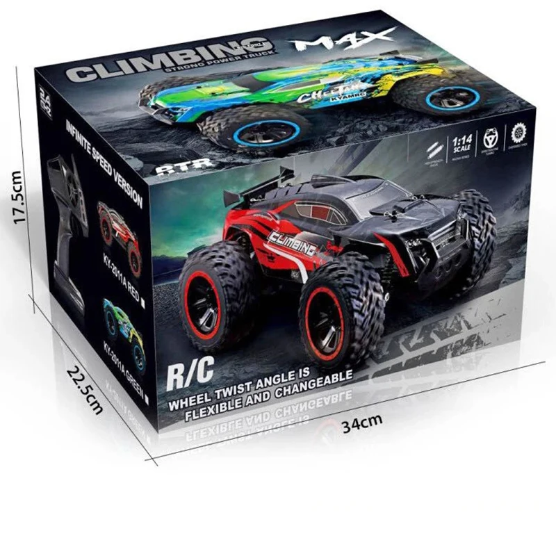 1:14 RC Car 2.4Ghz High Speed Off-road Racing Remote Control Car Vehicle Electric Monster Truck Crawlers Toys for Children Boys images - 6