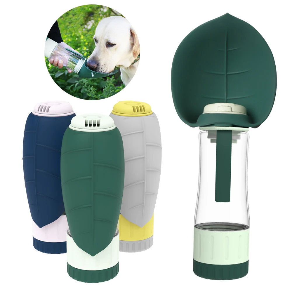 Large Dogs Portable Water Bottle Pet Foldable Silicone Leaf Bowls Feeder For Small Dog Cat Labrador Retriever Outdoor Dispenser