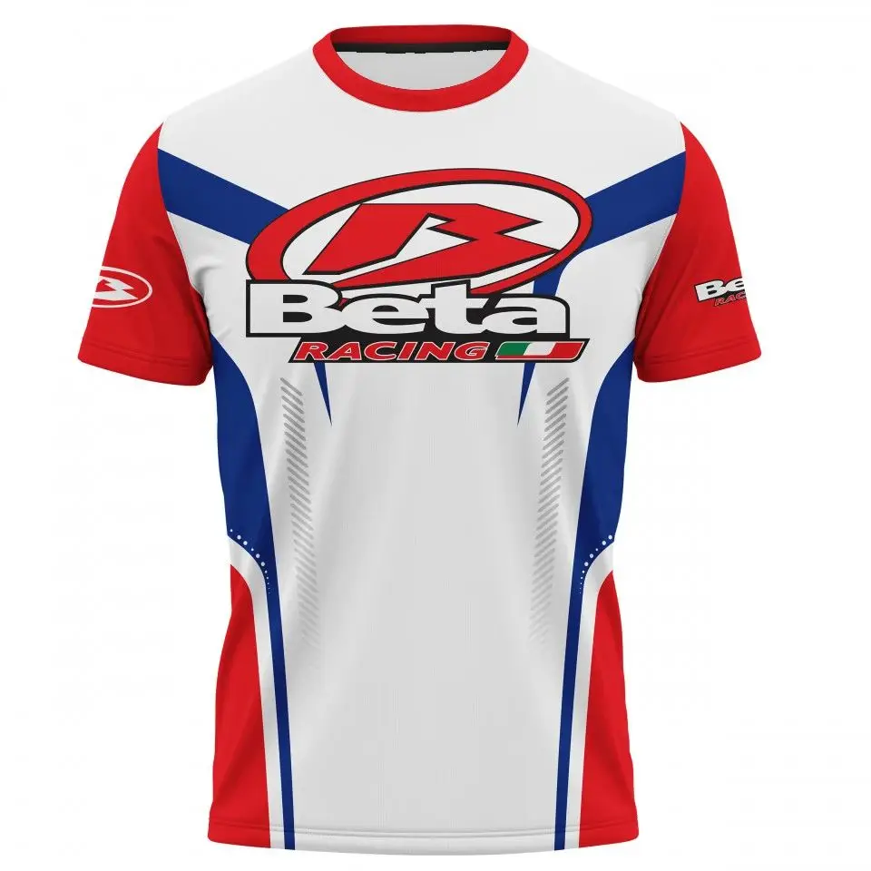 Camiseta deportiva informal para hombre y mujer, Top de manga corta para motociclismo todoterreno, transpirable, de secado rápido, Beta