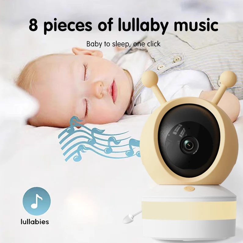 5.5Inch Screen 2MP 1080P WIFI Baby Camera  Feeding Timer Cry Detection  PTZ Temperature Humidity Display Baby Monitor Babysitter