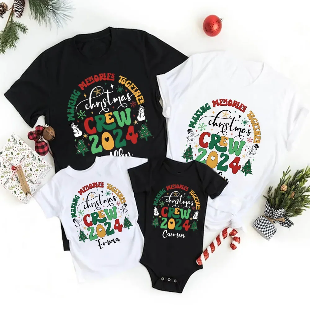 Personalized Making Memories Together Shirts Custom Name Christmas Crew Outfit Family Christmas Xmas Family Matching T-shirt Tee