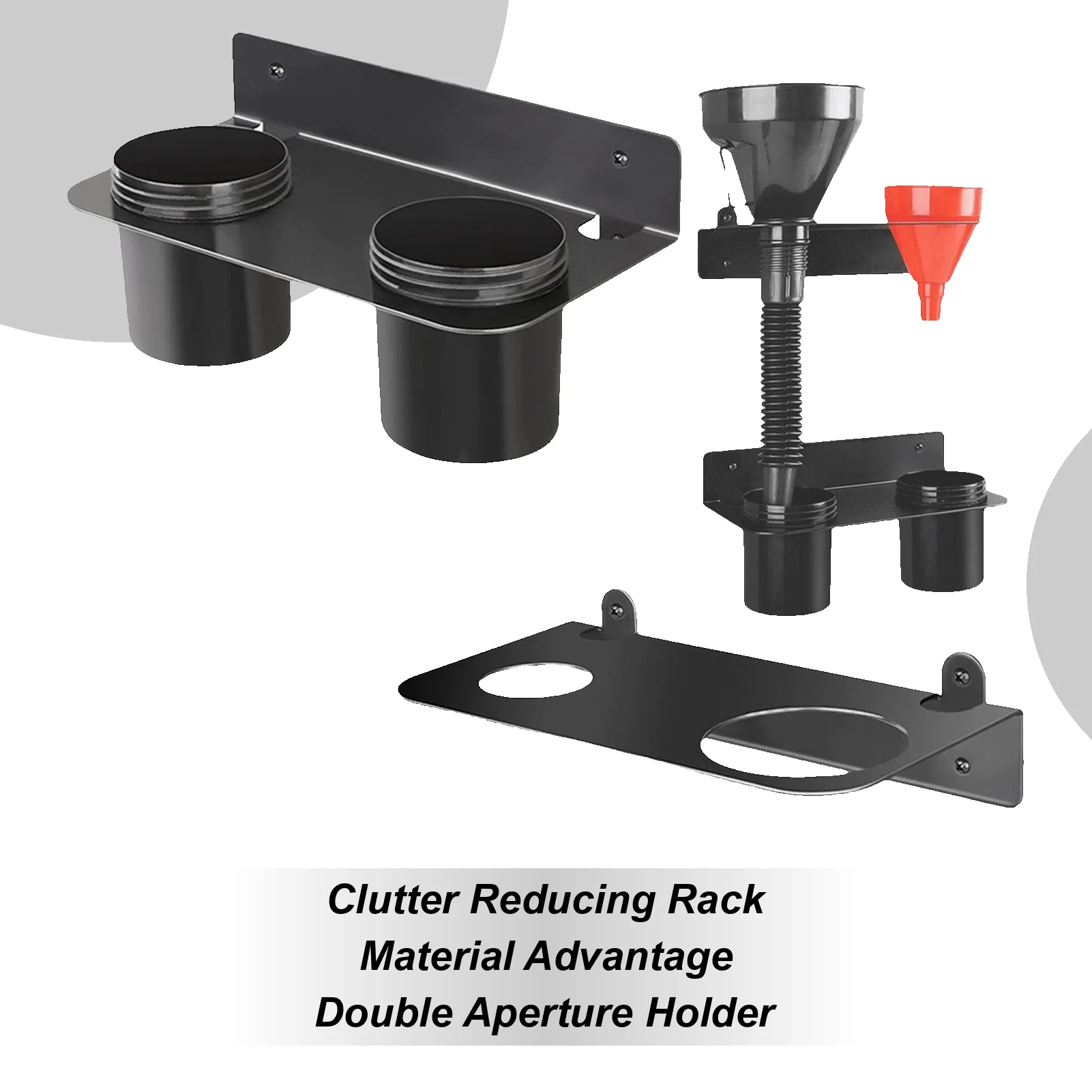 Oil Funnel Holder With Removable Drip Cups Wall Mount Garage Supplies Drip Drain Rack For Coolant Motor Engine Additive Filter