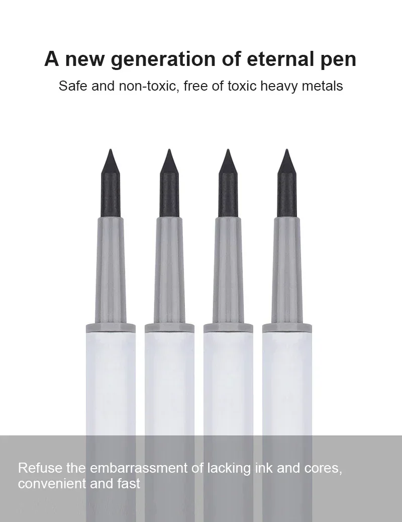 Lápiz eterno duradero sin tinta HB, bolígrafo de escritura ilimitado, herramienta de boceto sin tinta, suministros de oficina, papelería escolar, regalo para niños