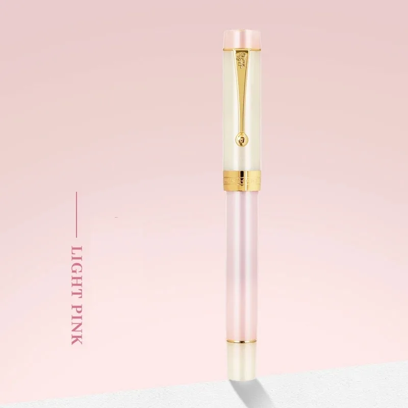 JINHAO 100 Centennial Resin Fountain Pen Color Block EF/F M / Bent Nib Golden Clip Office School Supplies Stationary PK 9019