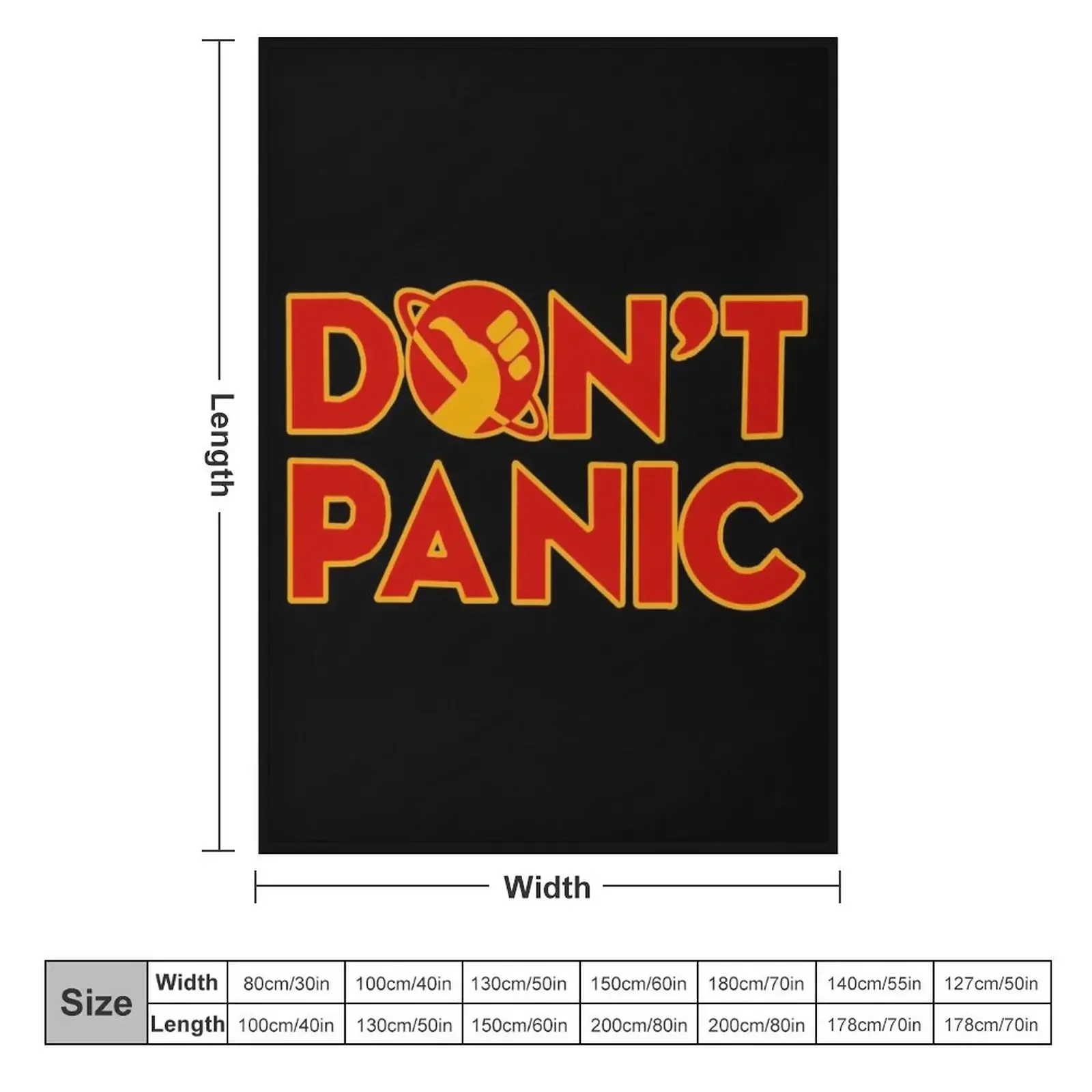 Don't panic The Hitchhiker's Guide to the Galaxy Throw Blanket Hairy for babies Blankets