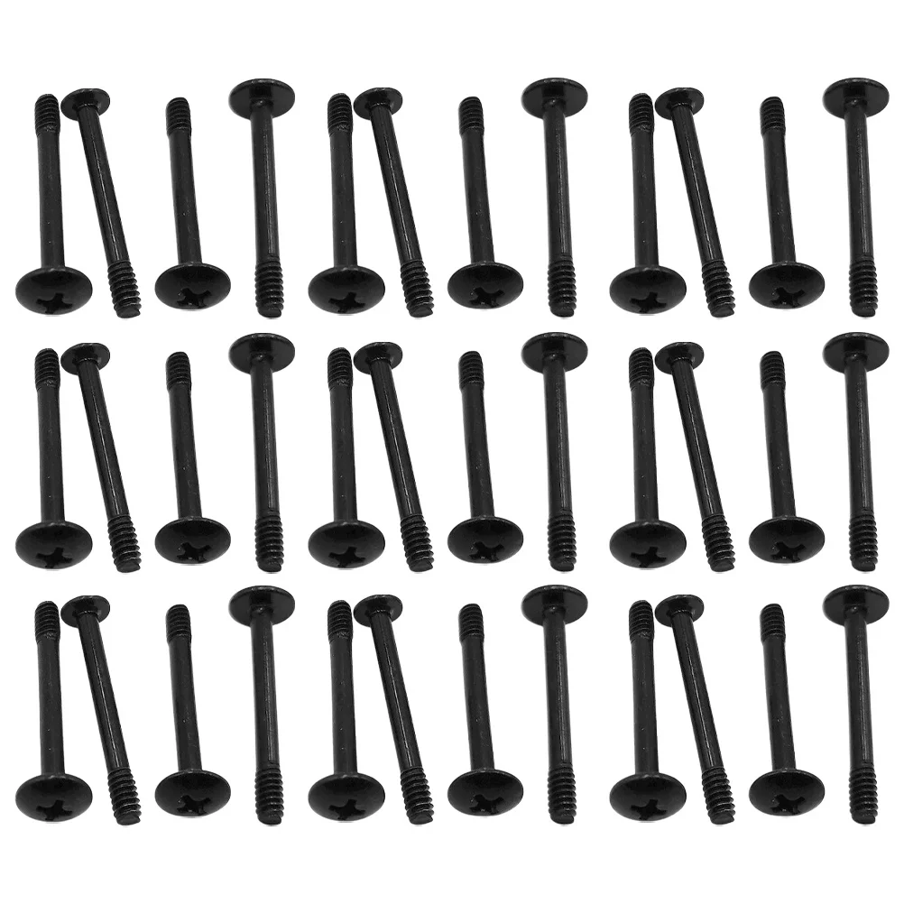

50 Pcs Cooling Fan Screws Replacement Computer Case Chassis Long Mounting Black