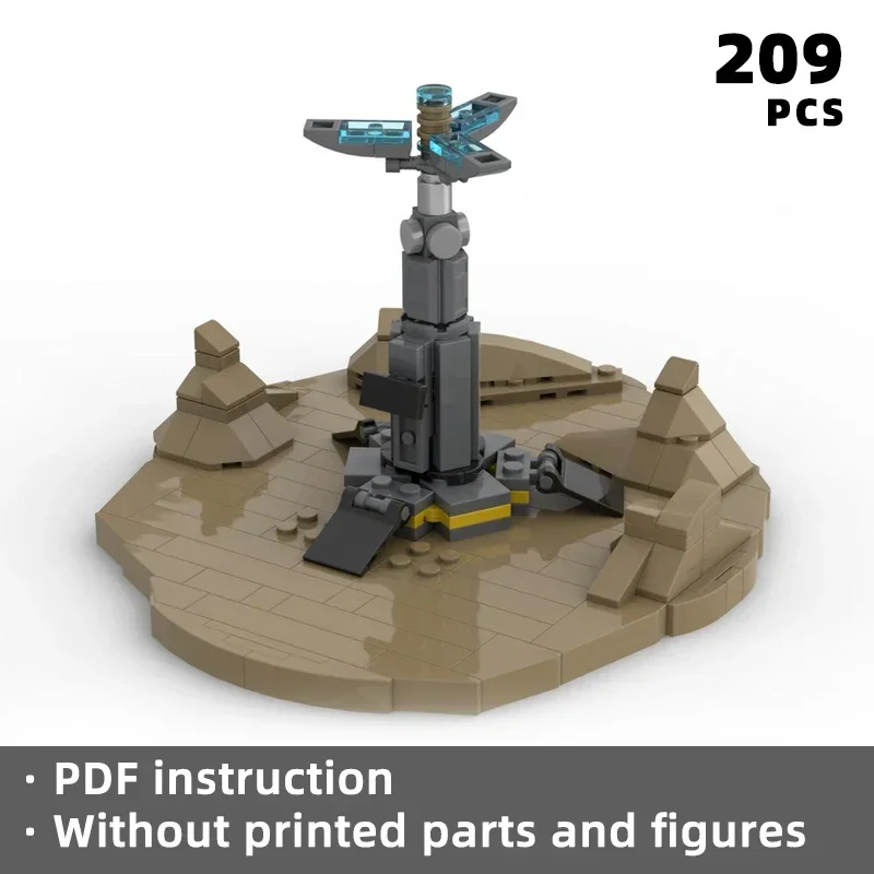 Bloques de escena diorama para fanáticos del juego, juguete de utilería, gadget de nave espacial, arma robot, decoración moc