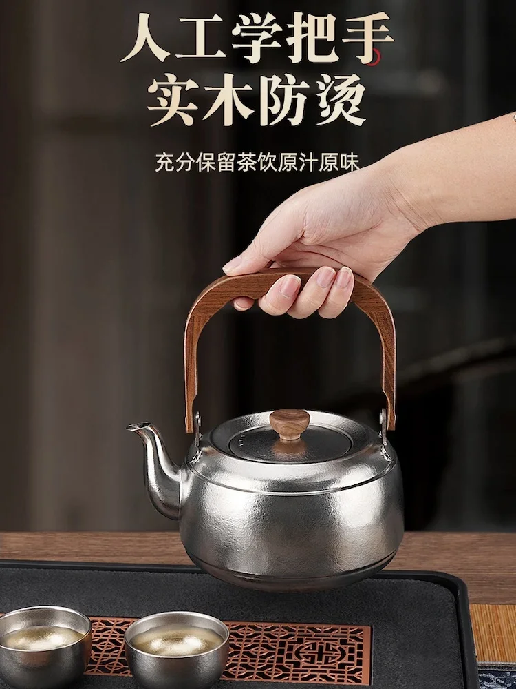 Handiness Tea pot infuser Home outdoor camping make tea kettle Chinese kung fu teapot Pure titanium tea pot cup set with filter
