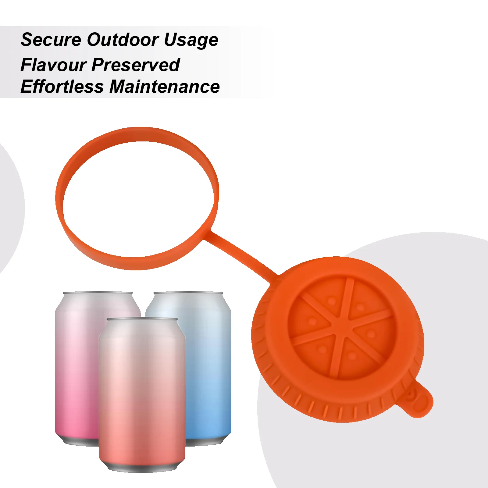 Soda Can Lid Silicone Soda Can Lids Reusable Protector 2.24 Inches Diameter Beverage Cap for Beer Juice Movie Theater Poolside