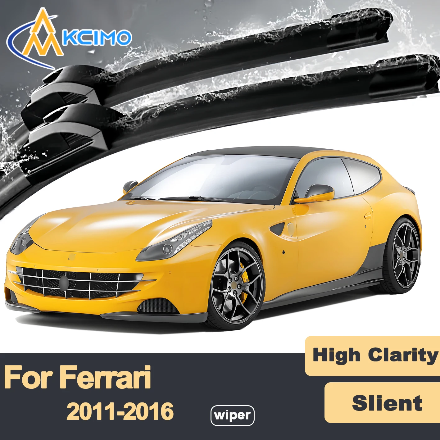 

Premium Rubber Durable Silent Windshield Wiper Blades 2pcs for Ferrari FF 2011-2016 Front Wiper Blades Set