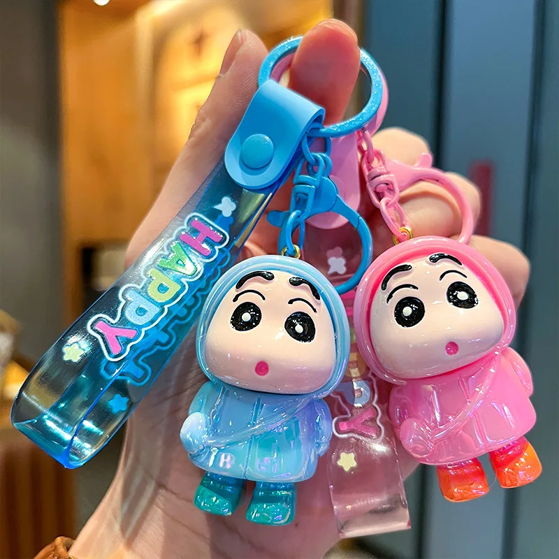 Kawaii Anime Crayon Shin-Chan Shinnosuke Nohara Lovely Keychain Cute Cartoon Character Bag Pendant Toys for Girls