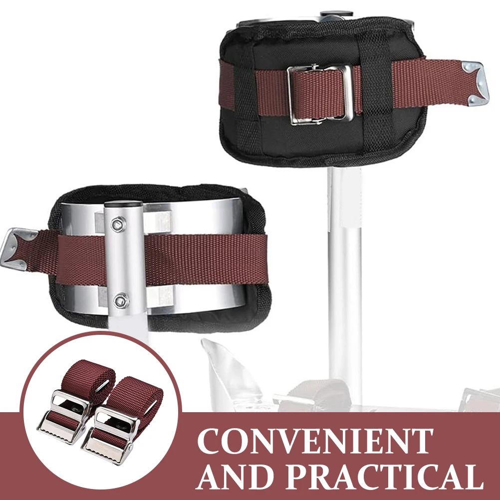 

2pcs Adjustable Stilts Fixing Straps Drywall Foot Band Replacement Leg Cuffs Support Brackets Foot Rest Nylon Aluminum Alloy