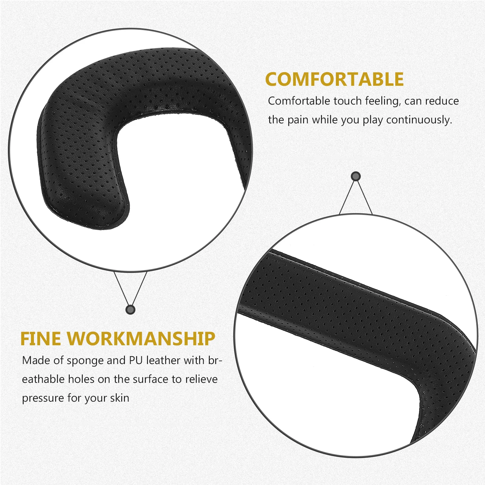 

Cushion Cover Replacement 1pc Soft Sponge Blindfold Pad for Vive 3D Virtual Reality PU Eye Mask