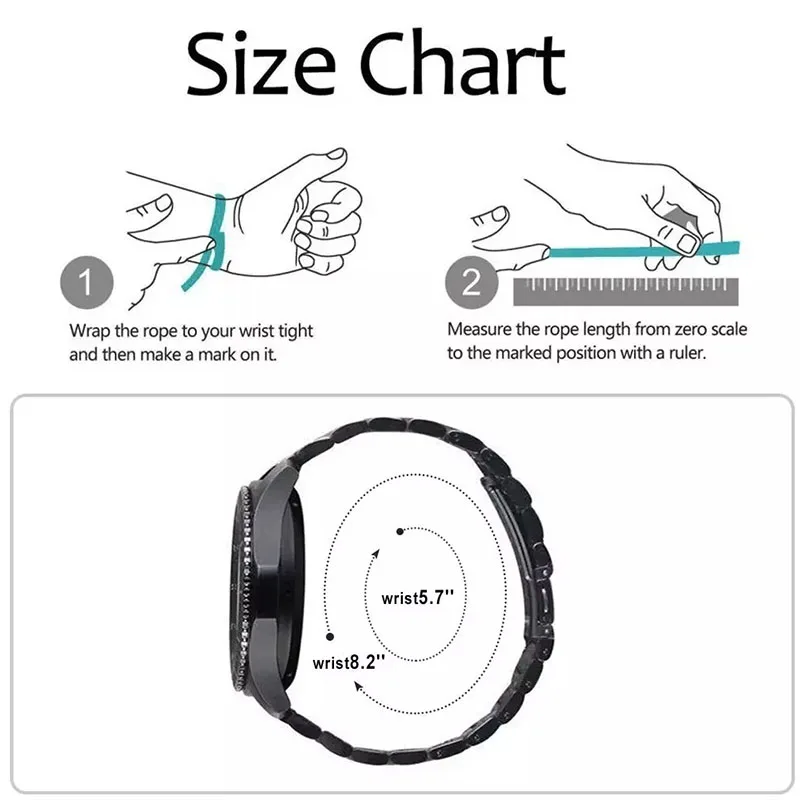 20mm 22mm Band for Samsung Galaxy Watch 7/4/6/5/pro/active 2 44 40mm/Gear s3/S2 bracelet For Galaxy Watch 6 Classic 43/47 Strap