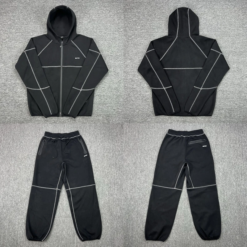 

Autumn Loose SIXPM Sweatpants High Quality 1:1 Cotton Letter Print Casual Pull Rope Elastic Waist Zipper Pocket 6pm Pants