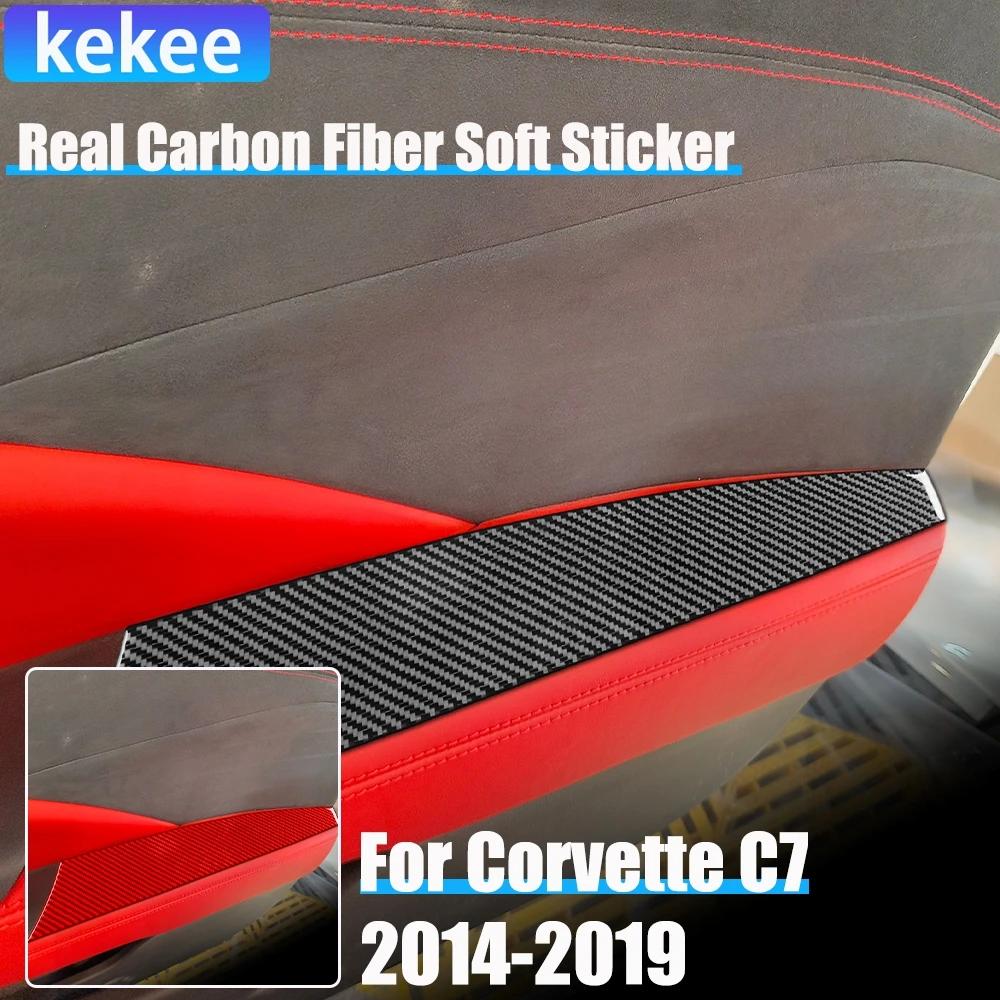

Настоящее углеродное волокно, автомобильные аксессуары, подлокотник для пассажирской двери, декоративная крышка, мягкая наклейка для Corvette C7 LT1 Z06 ZR1 LT5 2014-2019